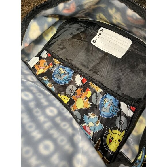 Bioworld Pokemon Kids' 16" Backpack Featuring Pikachu Eevee Charmander Unisex - Picture 7 of 8